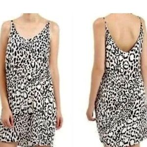 Topshop Black Grey Animal Print Mini Dress ✨